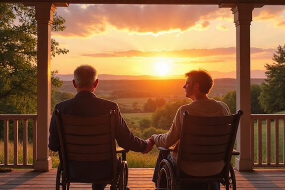Retirement planning illustration showing happy seniors enjoying their golden years
