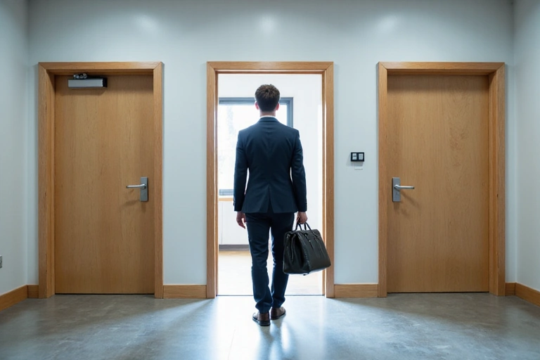 Person transitioning between jobs with pension options