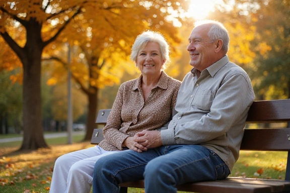 Happy retired couple enjoying their golden years